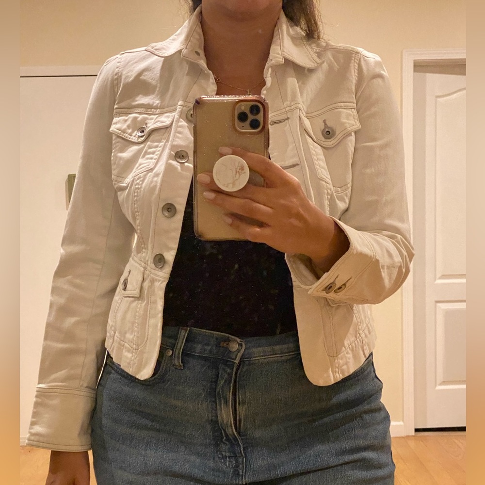 Calvin Klein White Jean Jacket